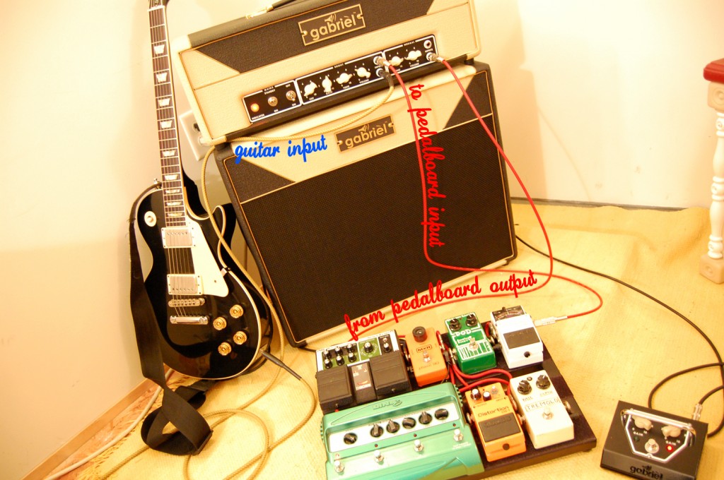 Guitar pedal board routing